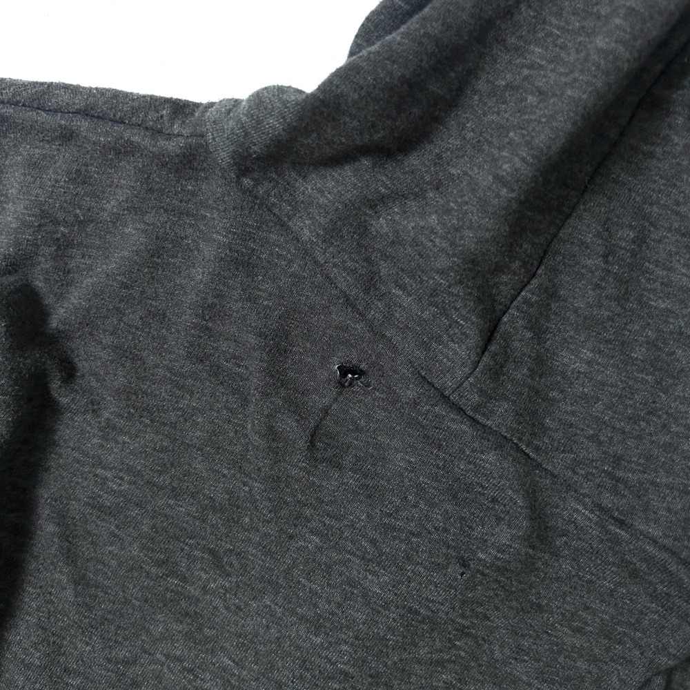 Marine Layer Henley Hoodie Mens XL Charcoal Grey Heather Long Sleeve Pullover - Picture 8 of 8
